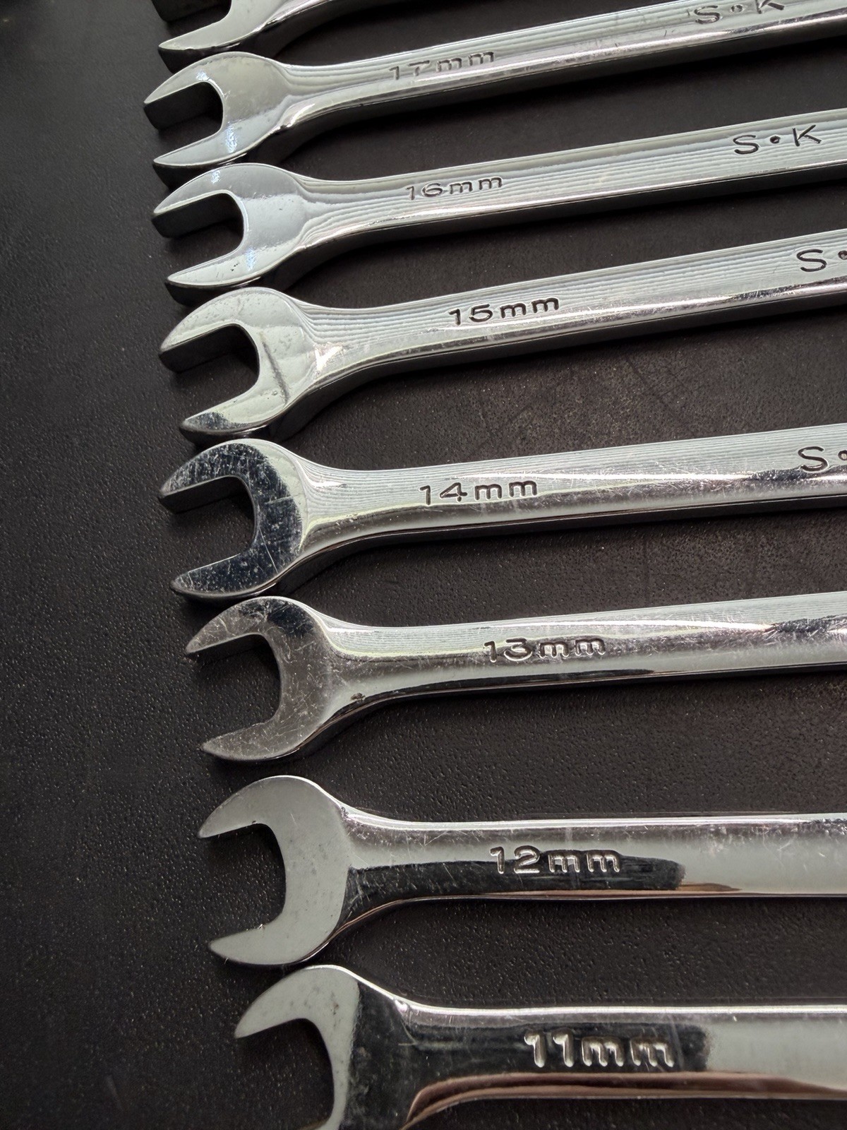 SK Tools Polished Wrench Set 10mm-22mm, 5/16”- 15/16” Metric & Sae 24 Piece