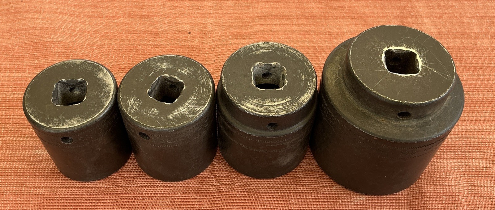 4 Snap-on Tools 1/2″ Drive Metric 6pt Shallow Impact Sockets, 30, 32, 36 & 46mm