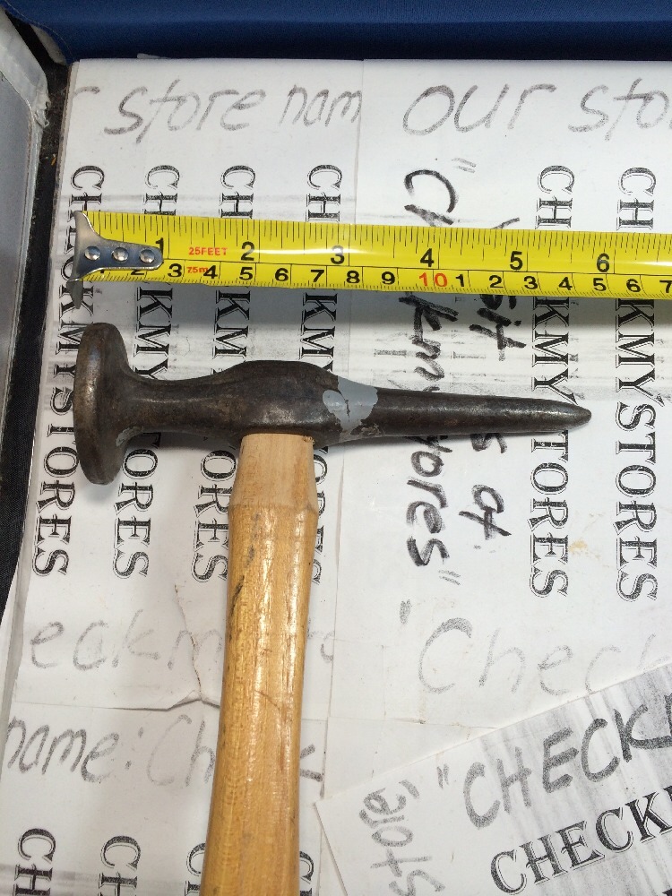 Vntg 4 HAMMERS Wooden Handle