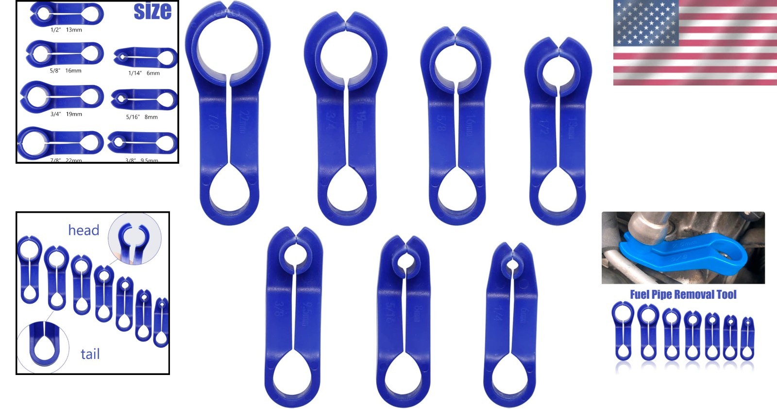 Versatile Fuel Line Disconnect Tool Set – 7 Sizes for All Major Vehicle Brands