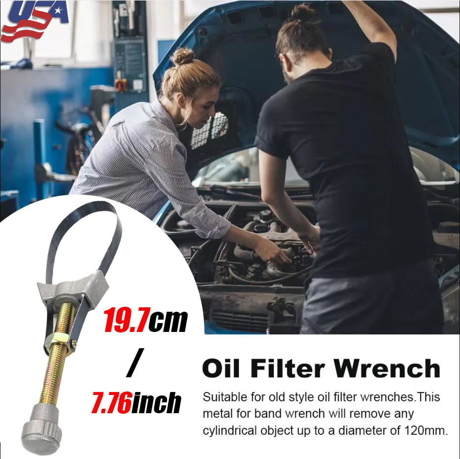 Oil Filter Removal Tool Strap Wrench Diameter Adjustable 60mm To 120mm Car Auto