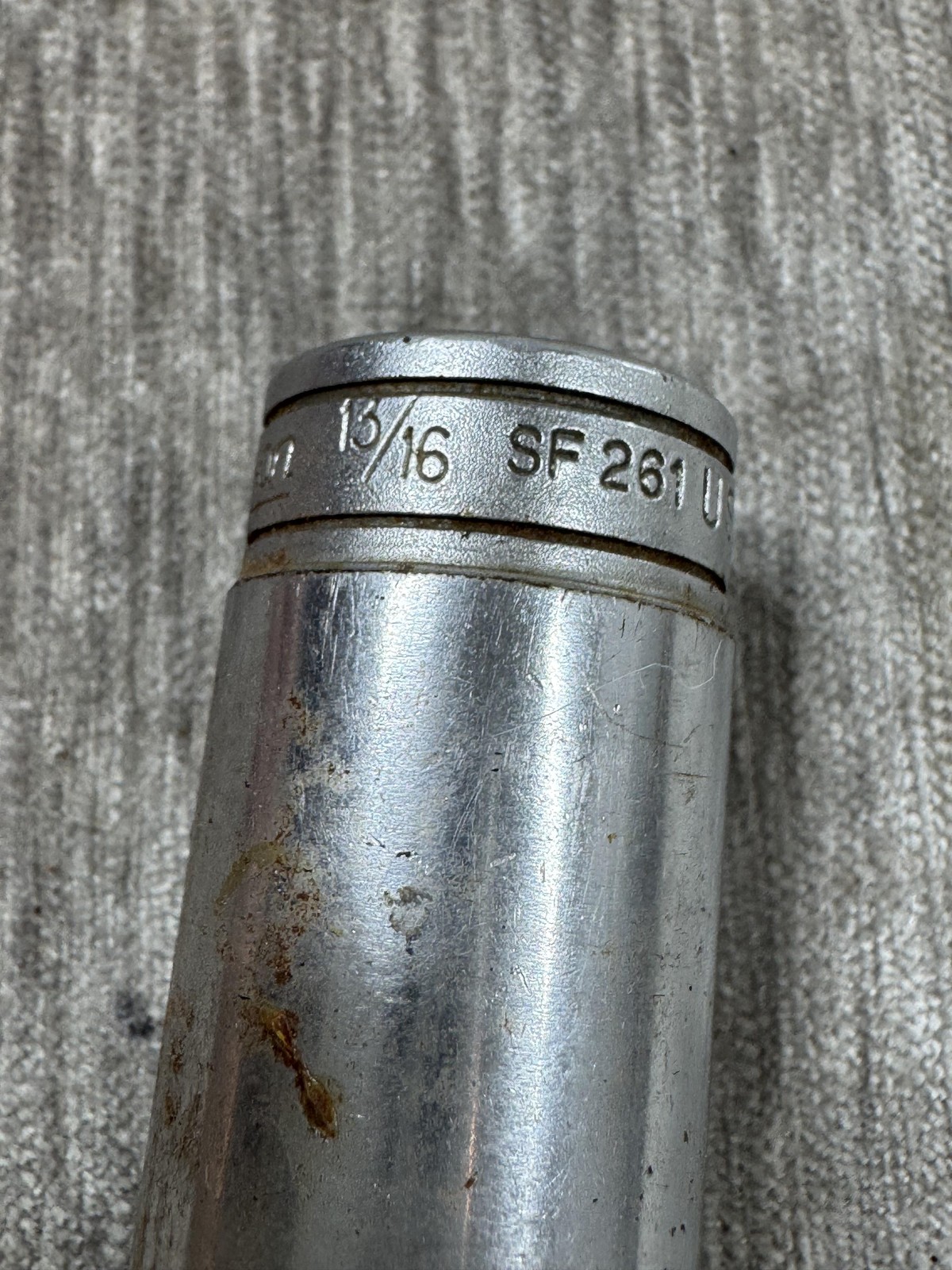Snap-on SF261 13/16in SAE Standard Chrome Socket 1/2in Drive 12 Point USA Tool