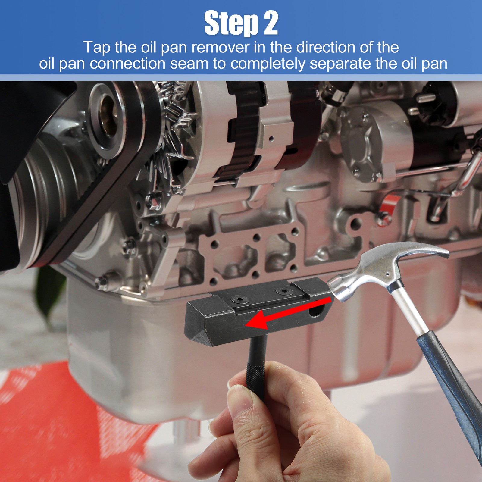 ONE SET Oil Pan Separator Tool Engine Transmissions Removal Tool Black Universal