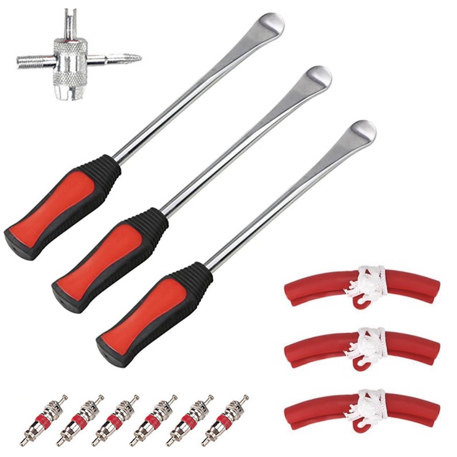 1Set Steel 370mm Tire Lever Lifting Pry Bar Tool Set For Auto Mechanical Repair
