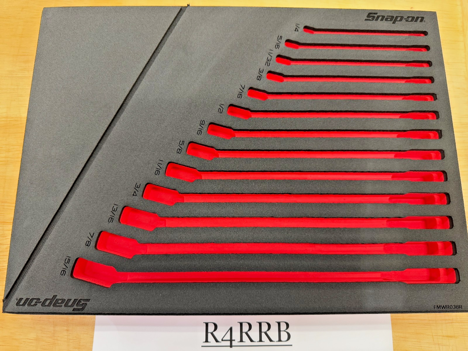Snap-on Tools NEW RED FOAM ORGANIZER ONLY for 13pc SAE Combo Wrench Set FMWR03BR