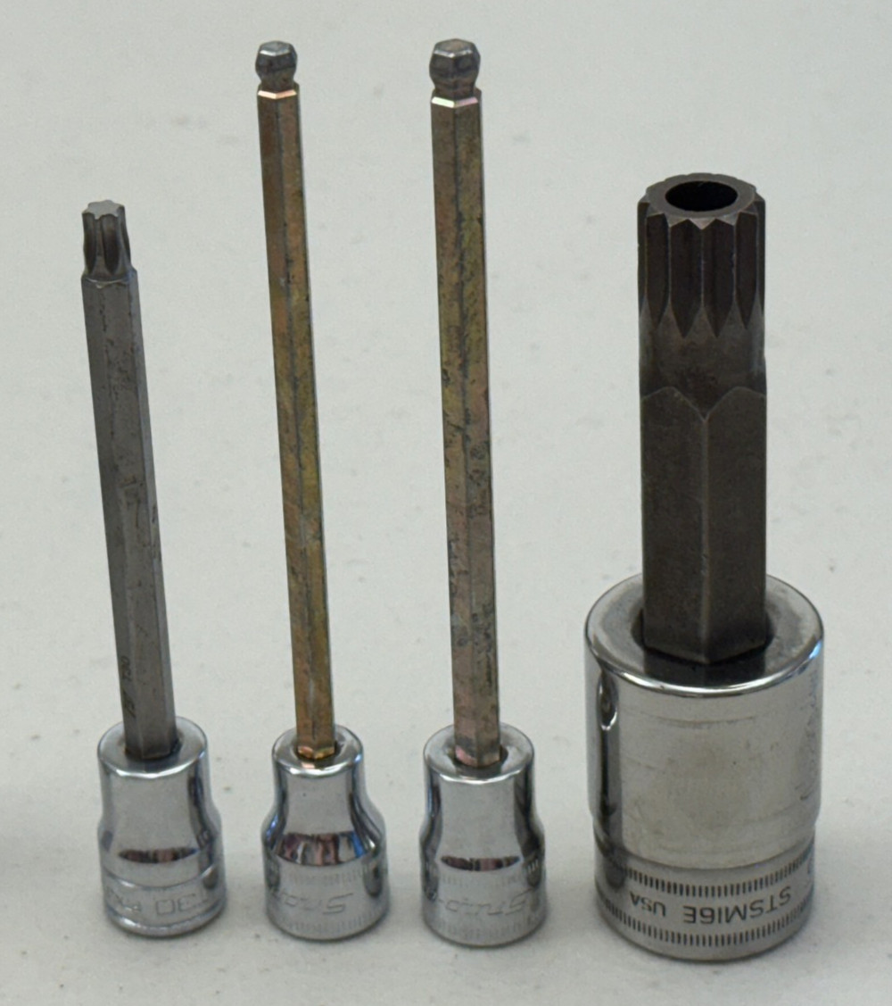 Snap-on 3/8 & 1/2 Dr Metric Bit Sockets ~ 17 Pieces Allen, Torx, Triple Square