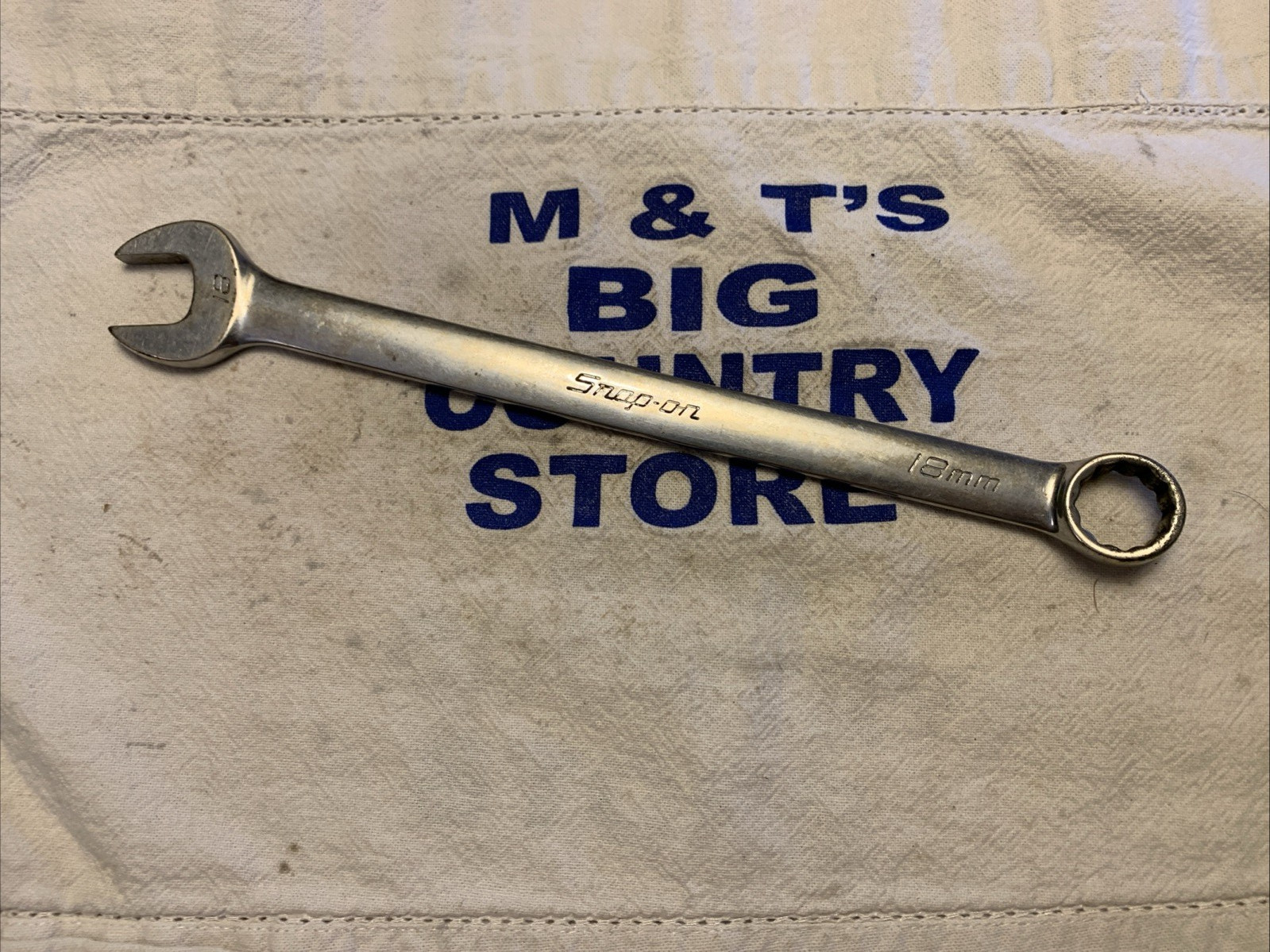 1990 Snap-on Tools USA 18mm Metric 12pt Combination Wrench OEXM180A