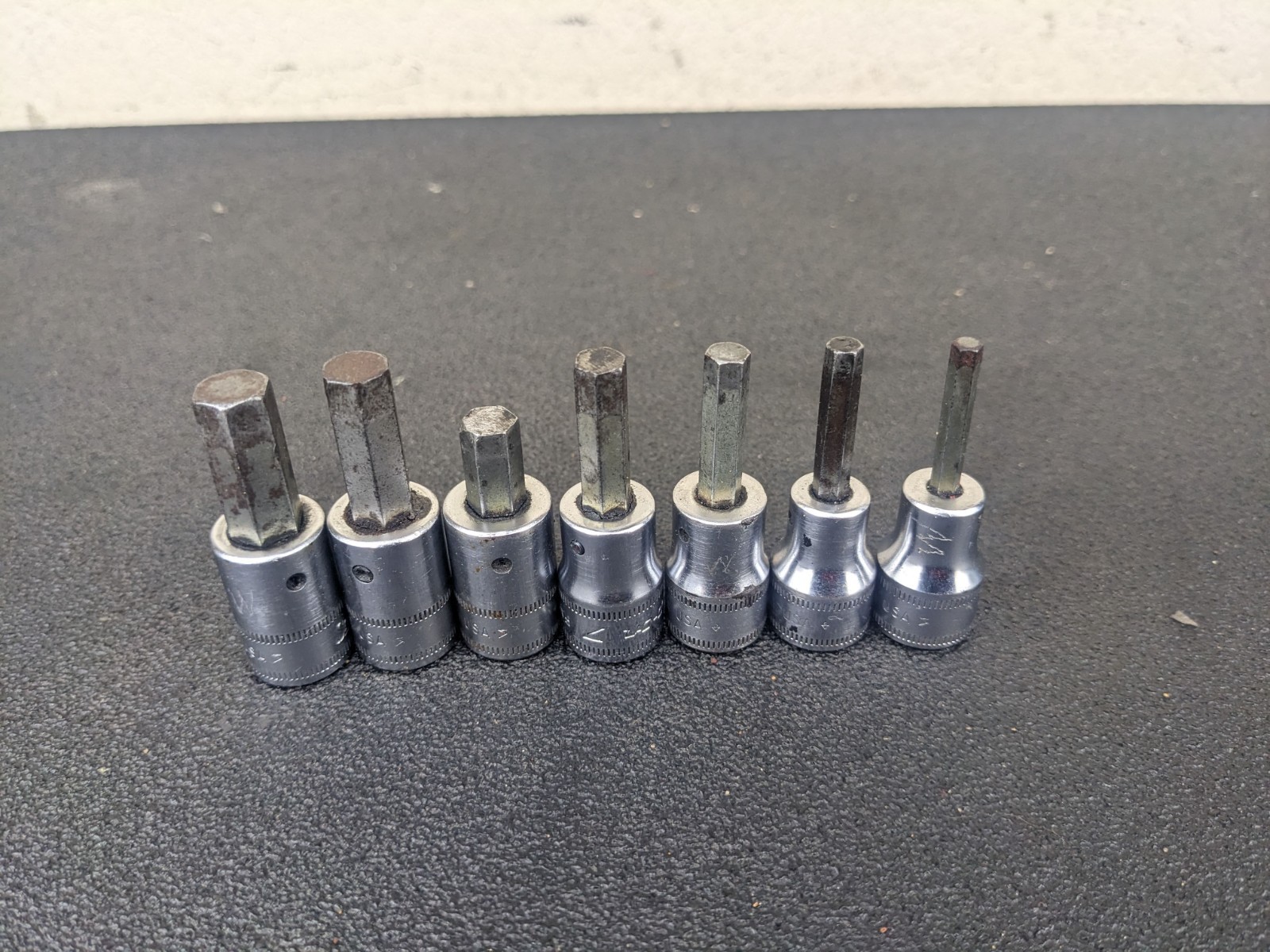 #bl350 Snap On 207EFAMY 7pc 3/8″ Drive Metric Hex Bit Socket Set 4-10mm