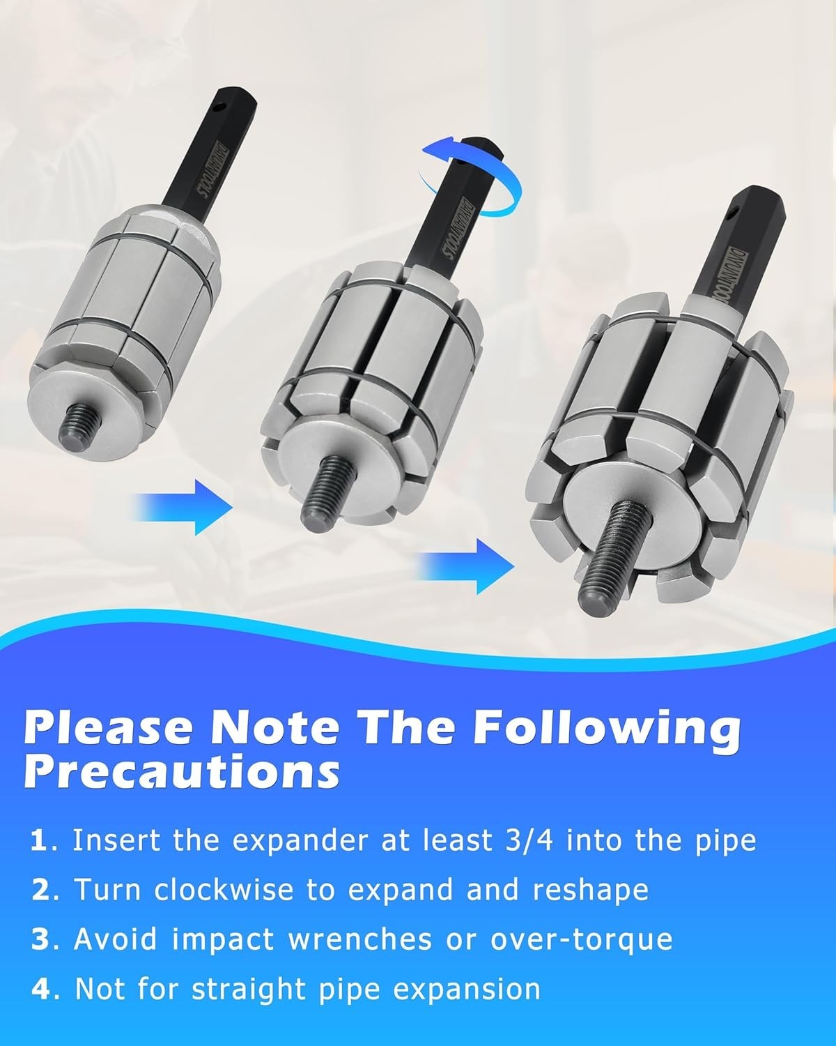 Automotive Exhaust Pipe Expander Tools, Durable Steel Set for Vehicles