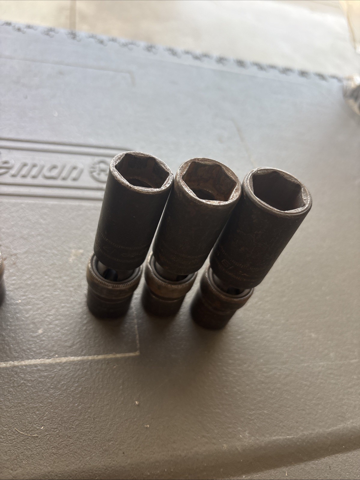 SNAP-ON 9pc 3/8 Drive 6pt Metric Deep Swivel Impact Sockets 8-19mm IPLFM Set Lot