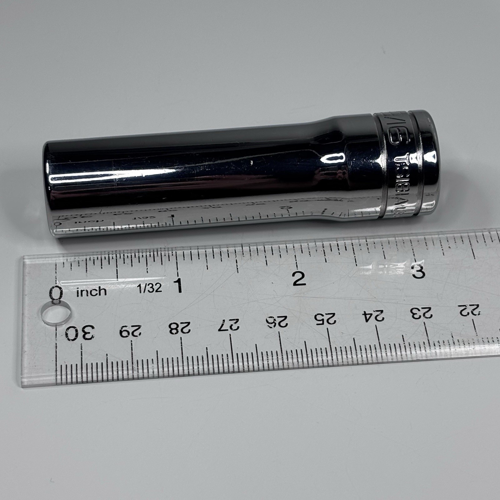 Snap On Tools TS181A 1/2 Dr 6Pt SAE 9/16 Flank Dr Deep Chrome Socket USA MINT
