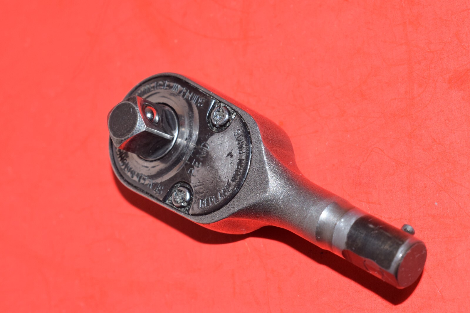 Snap-On 3/8” Drive SAE Interchangeable Head 100 In Lb Preset Torque Wrench
