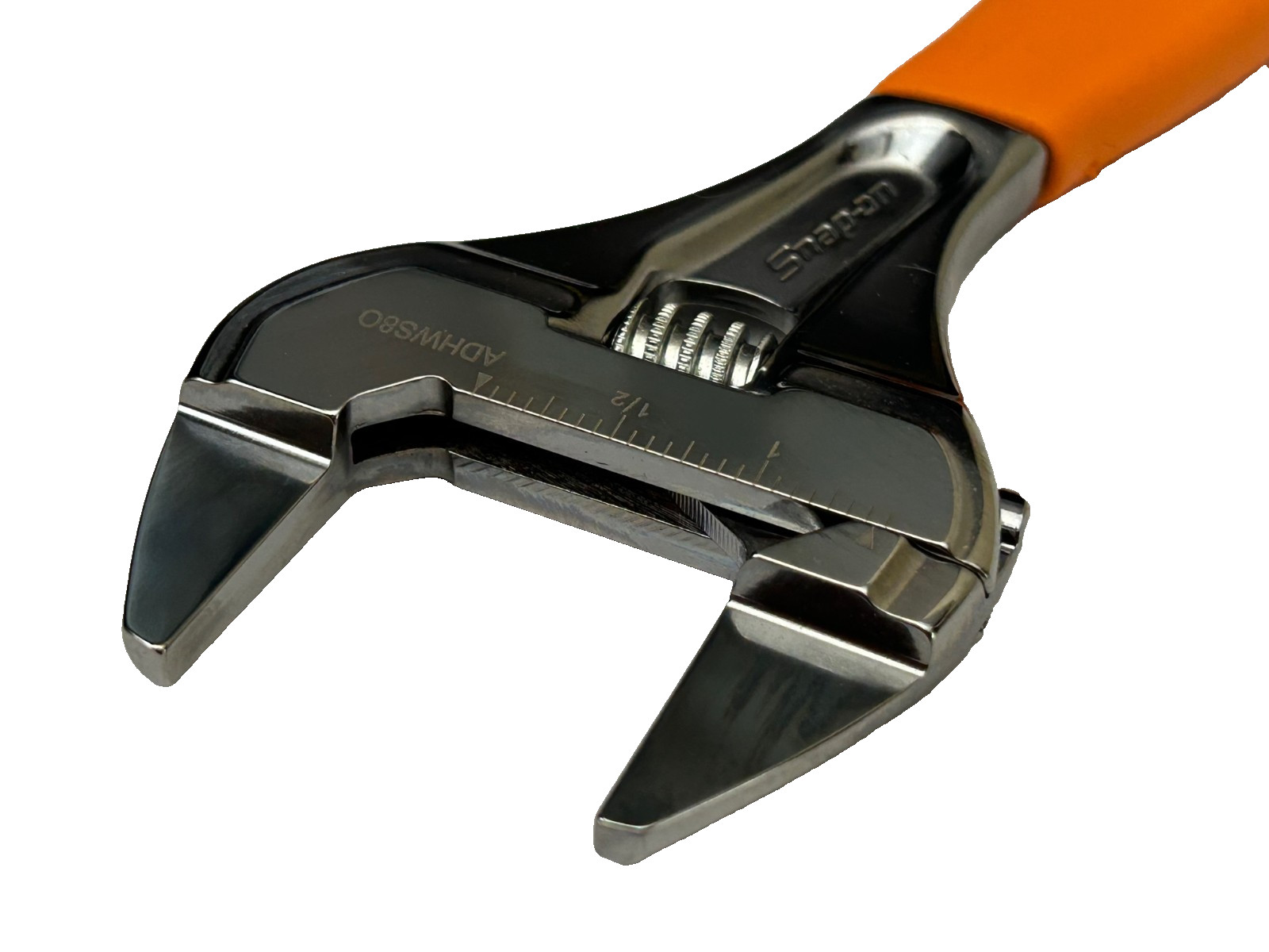 Snap-on Tools ORANGE 8″ SLIM JAW Wide-Mouth Adjustable Wrench ADHWS8O SPAIN NEW