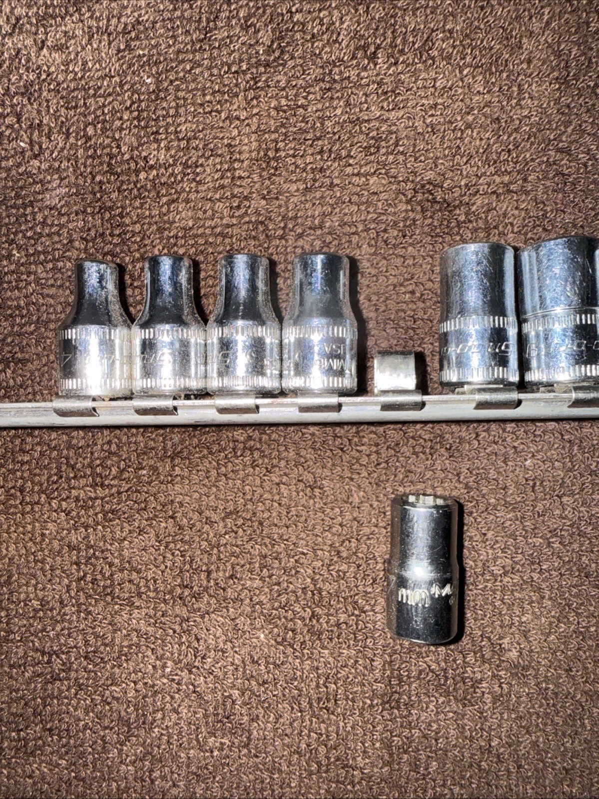 Snap On 13pc 1/4″ Drive 6-Point Shallow Metric Chrome Socket Set TMM 4mm-15mm