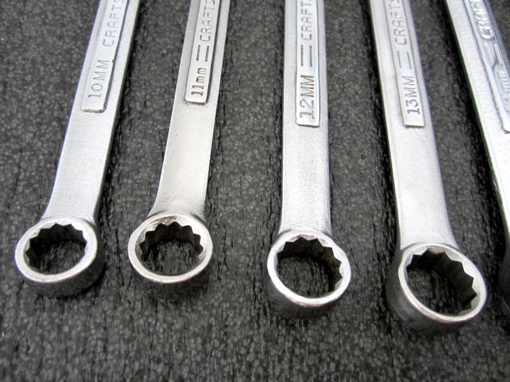 Vintage Craftsman 12pc Metric Combination Wrench Set 10 to 22 Made in USA