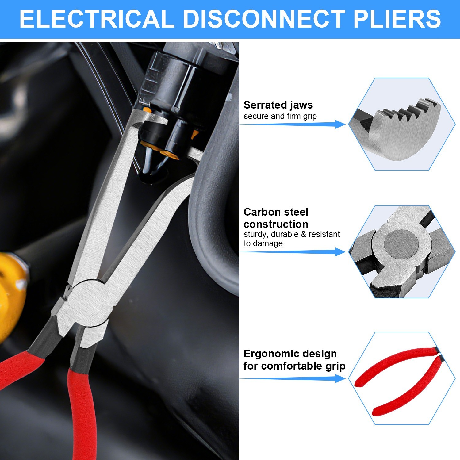 5 Piece Auto Electrical Disconnect Pliers Connector & Terminal Removal Tool Auto