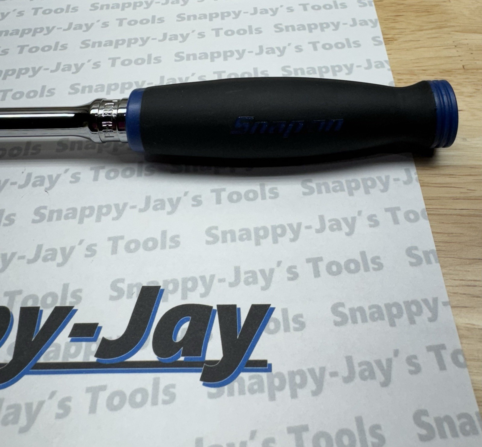 Snap-on Tools USA NEW 3/8″ Drive POWER BLUE Soft Grip LONG Fixed Ratchet FHL80MB