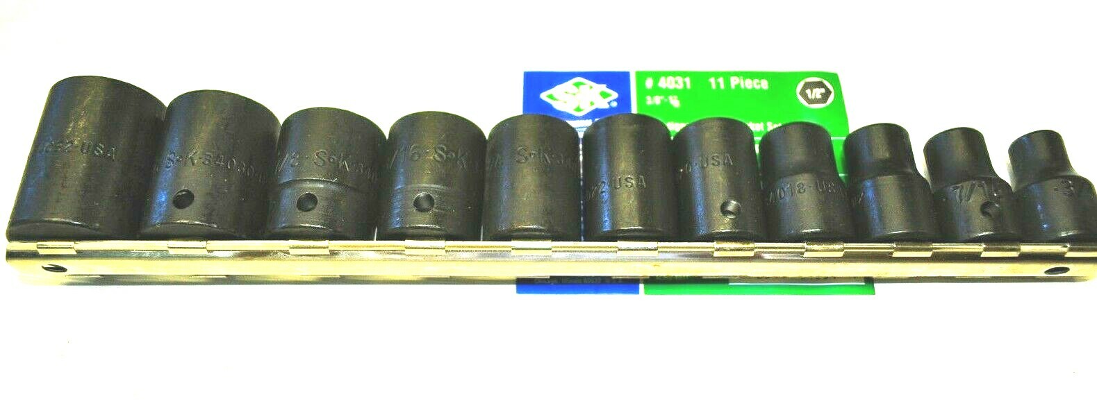SK 4031 1/2″ DR 11 PCS STANDARD IMPACT SOCKET 3/8″ TO 1″ SAE INCH MADE IN USA