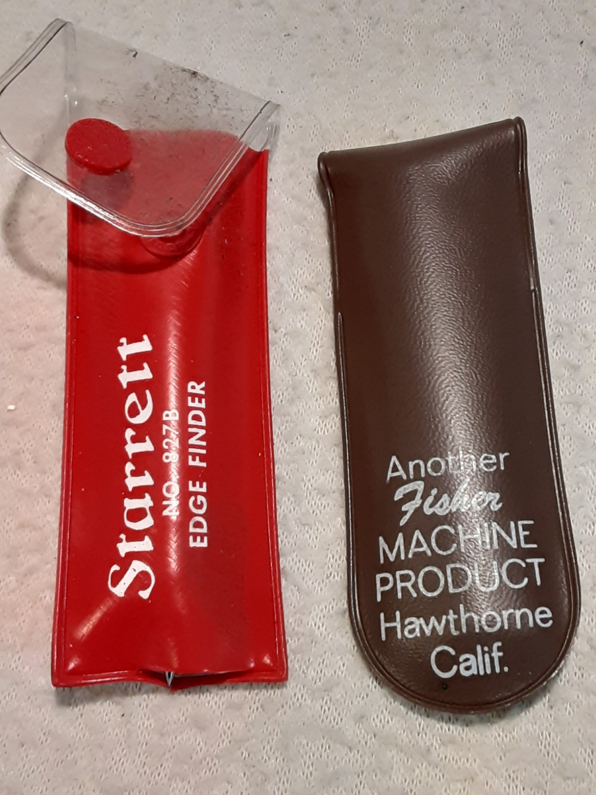Vintage Starrett USA Edge Finder No 827B & Fisher Micro Edge Finder Lot of 2