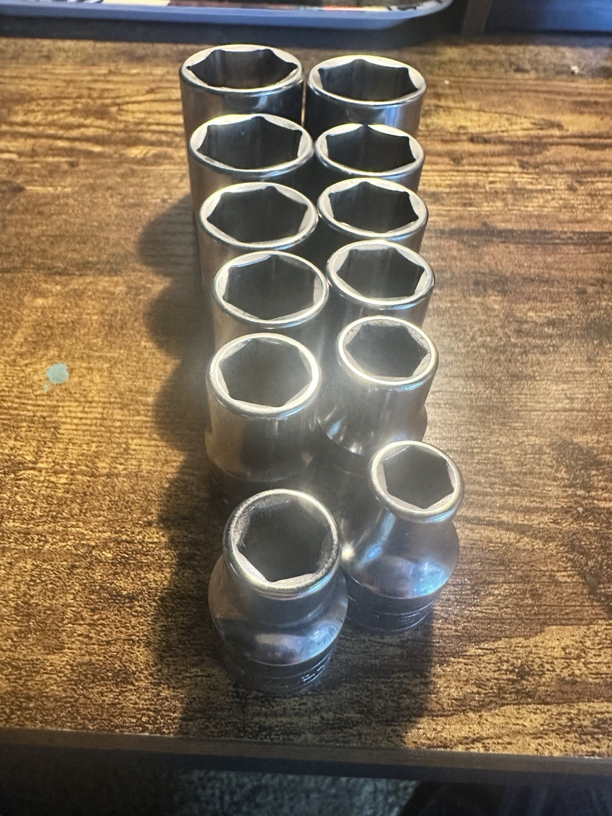 12 Piece Snap On 1/2 Drive Socket Set In Sae