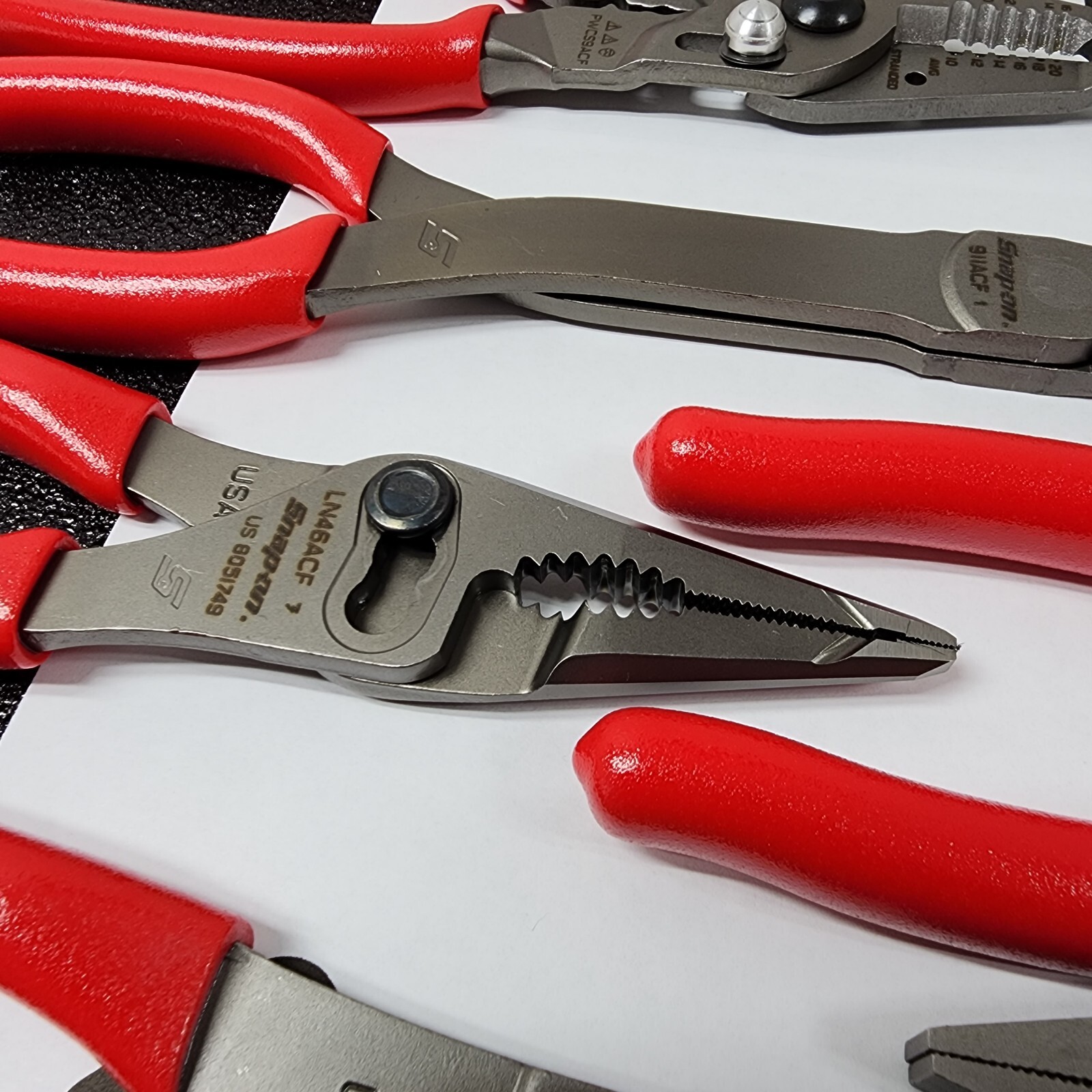 Snap-on Tools USA NEW 15pc RED Master Plier/Cutter/Stripper Set LN46ACF + MORE