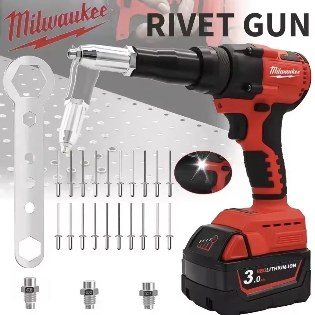 Milwaukee 18V Brushless Cordless Rivet Gun 1/4″ Electric Riveter Tool No Battery