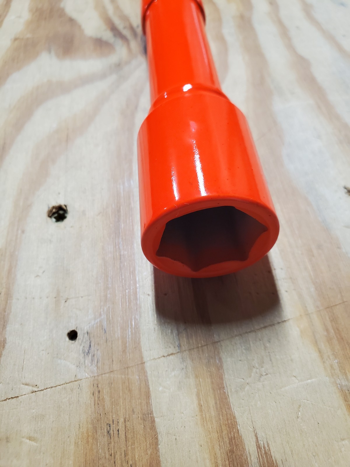 Lug Nut Pit Extension Socket 1/2 in Drive, 6 in Long, 1 Inch Hex, Steel