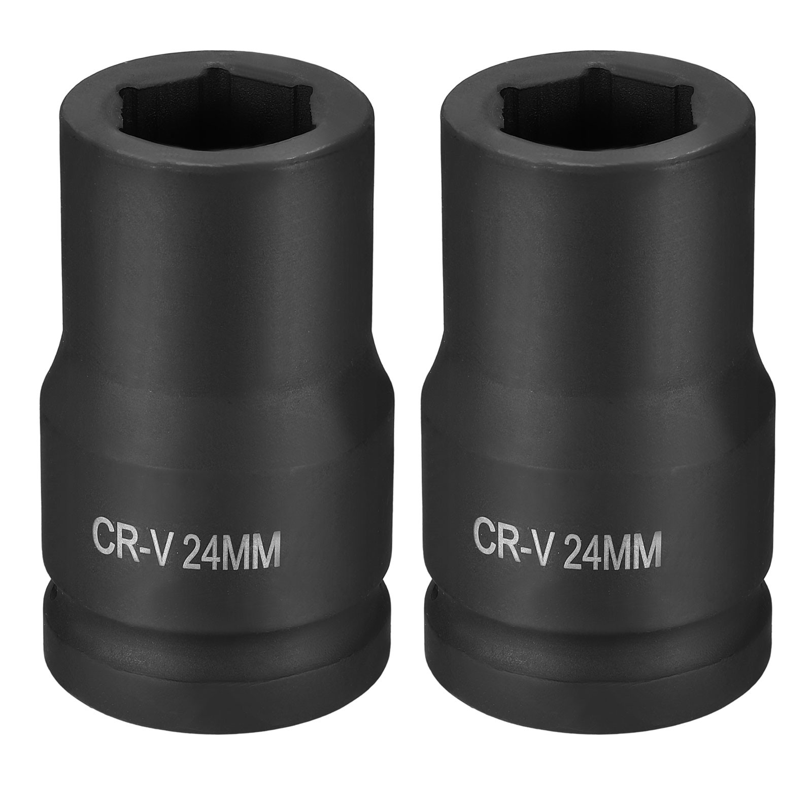 2pcs 1 Inch Drive 24mm 6 Point Impact Socket Chromium Vanadium Steel
