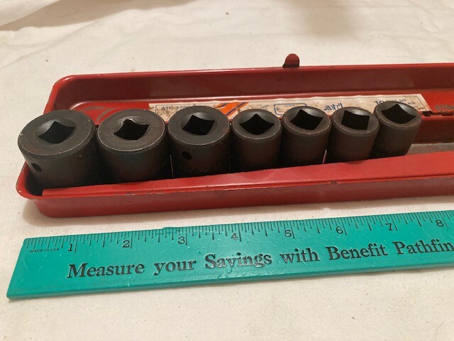 JAPAN QUALITY – ATD TOOLS 1/2″ DRIVE 6 POINT IMPACT SOCKETS (7) – FREE SHIP