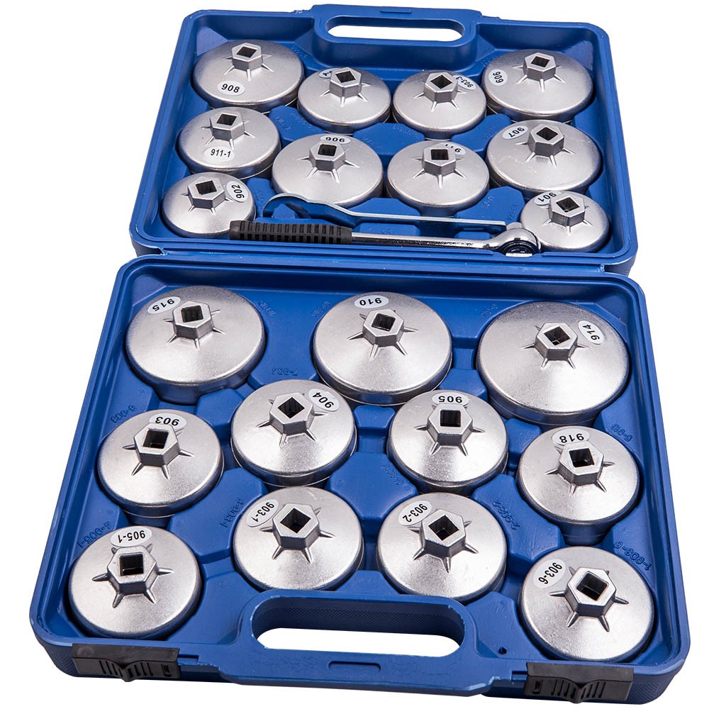 1/2″ Drive Oil Filter Socket Cup Cap w/ Adjustable Wrench Removal Tool Kit