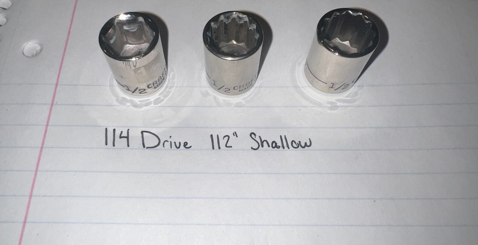 Craftsman USA 1/4″ Dr – SAE and Metric Shallow Socket 6 and 12 Point Pick Sizes!