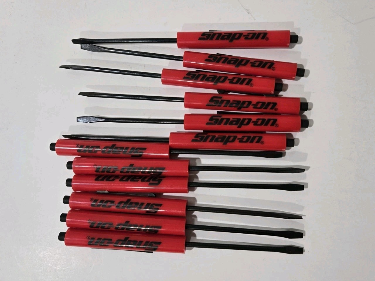 12 Snap on tools Special Edition pocket screwdrivers RED Promo BLACKED OUT +gift