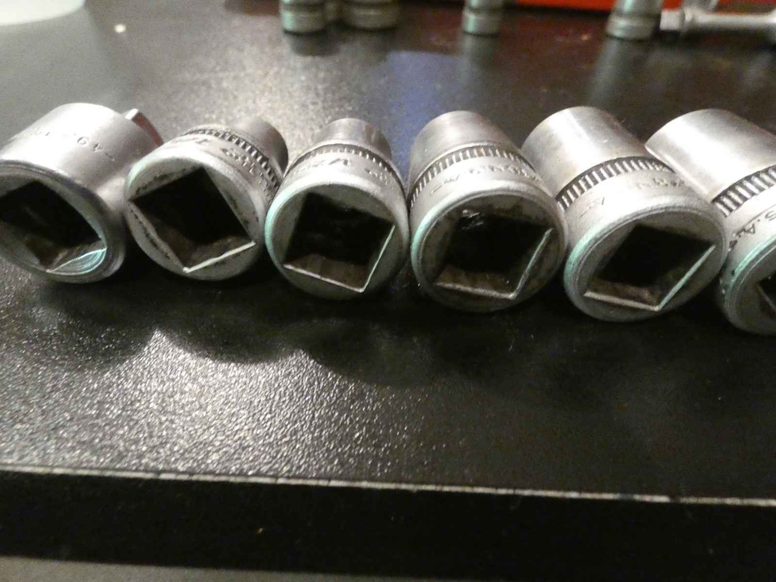 Indestro Super USA 10 pc. 1/2dr. 12pt. Socket Set 7/16-1″ + 1/2 to 3/8 adapter