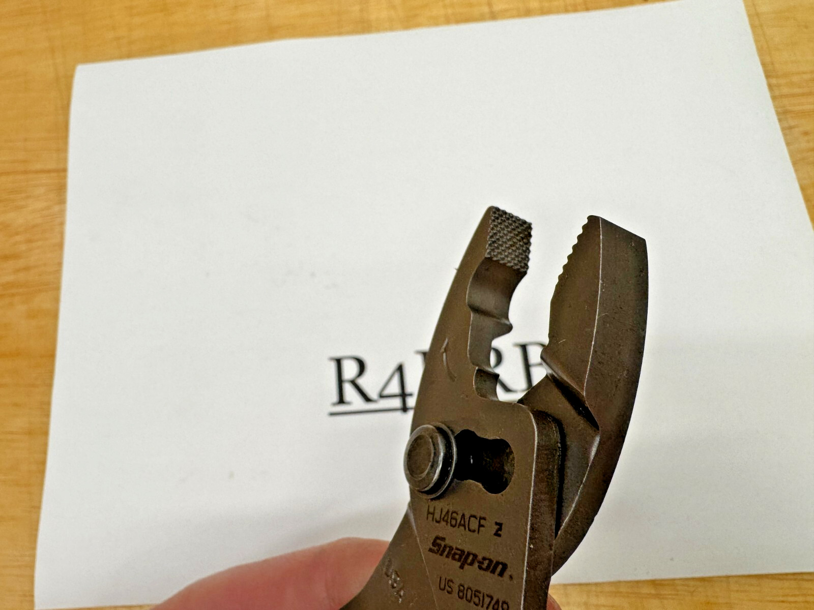 Snap-on Tools USA NEW STYLE RED Soft Grip 6″ Flank Jaw Slip Joint Pliers HJ46ACF