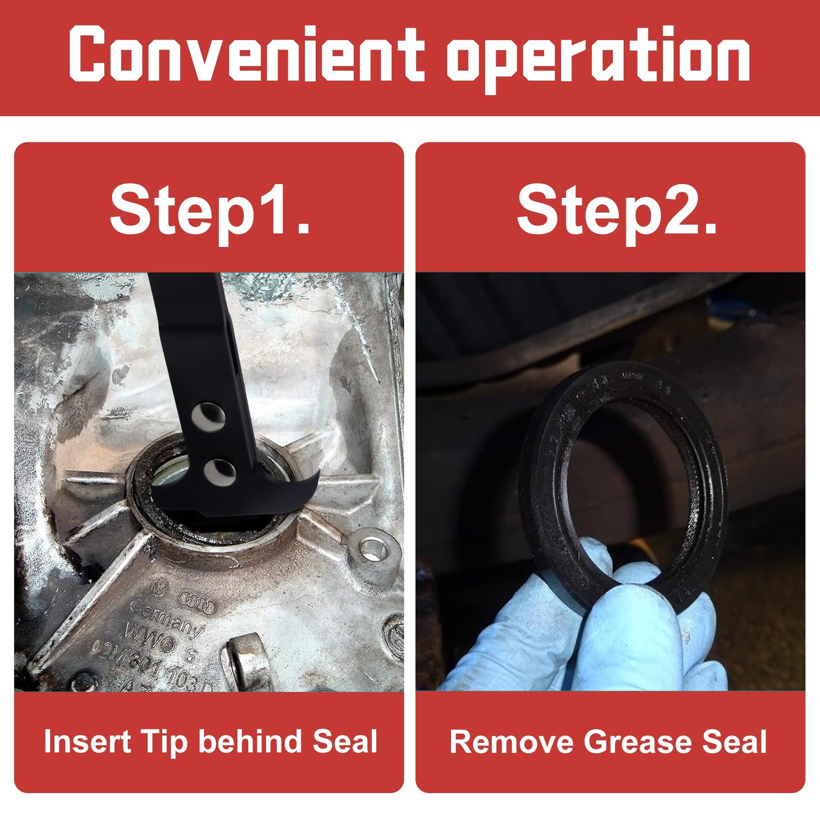 Bestong Universal Seal Puller Tool, Dual Hook Oil & Grease Remover