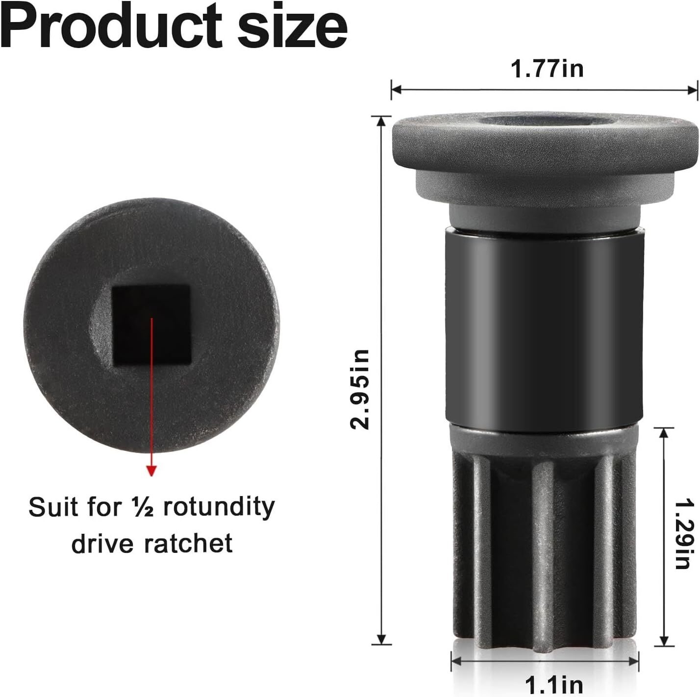 Engine Barring Rotating Tool for Cummins B/C Series & Dodge 3.9L 5.9L 6.7L 8.3L