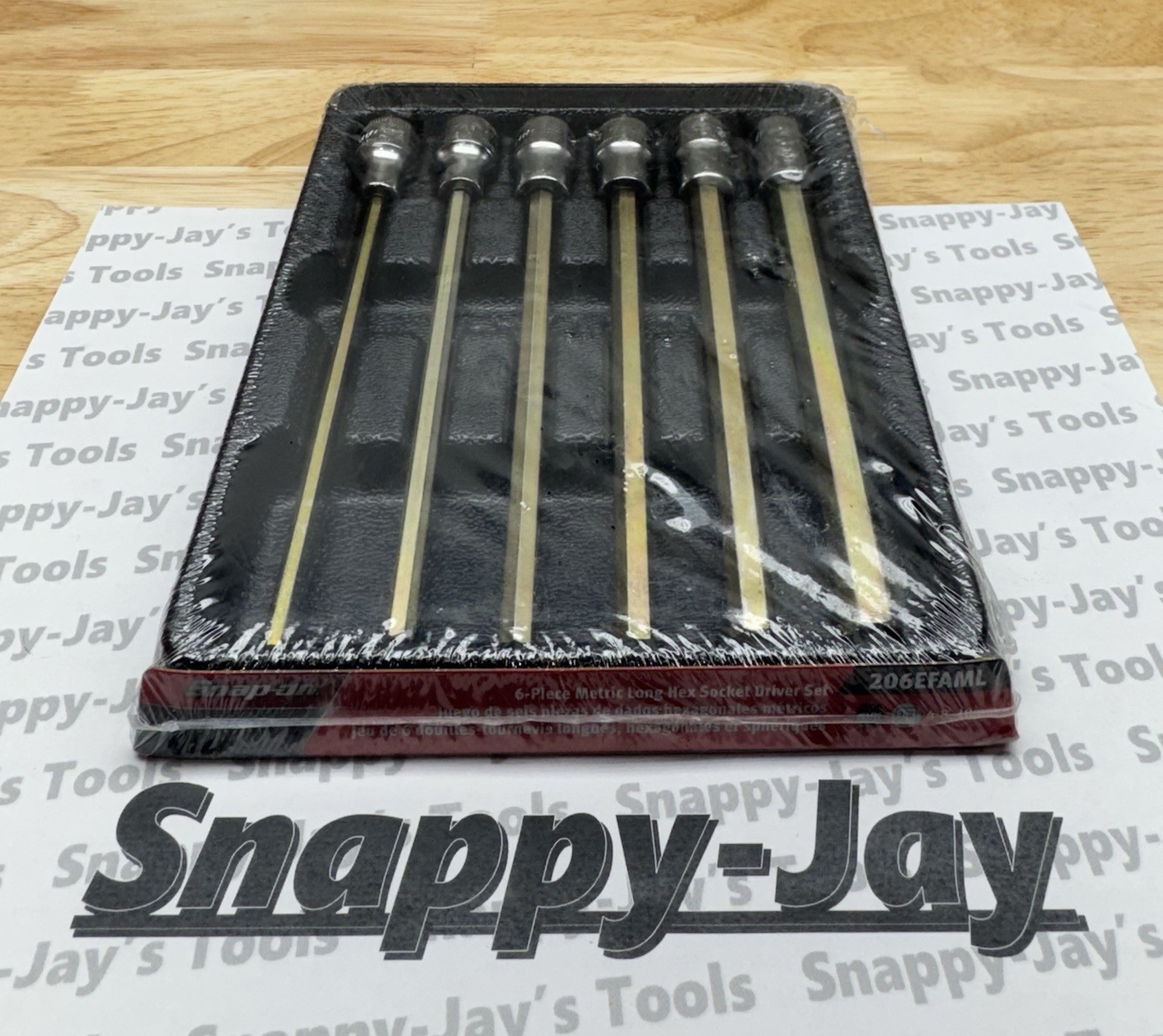 Snap-On Tools USA NEW 6pc 3/8″ Drive METRIC Long Hex Bit Socket Set 206EFAML