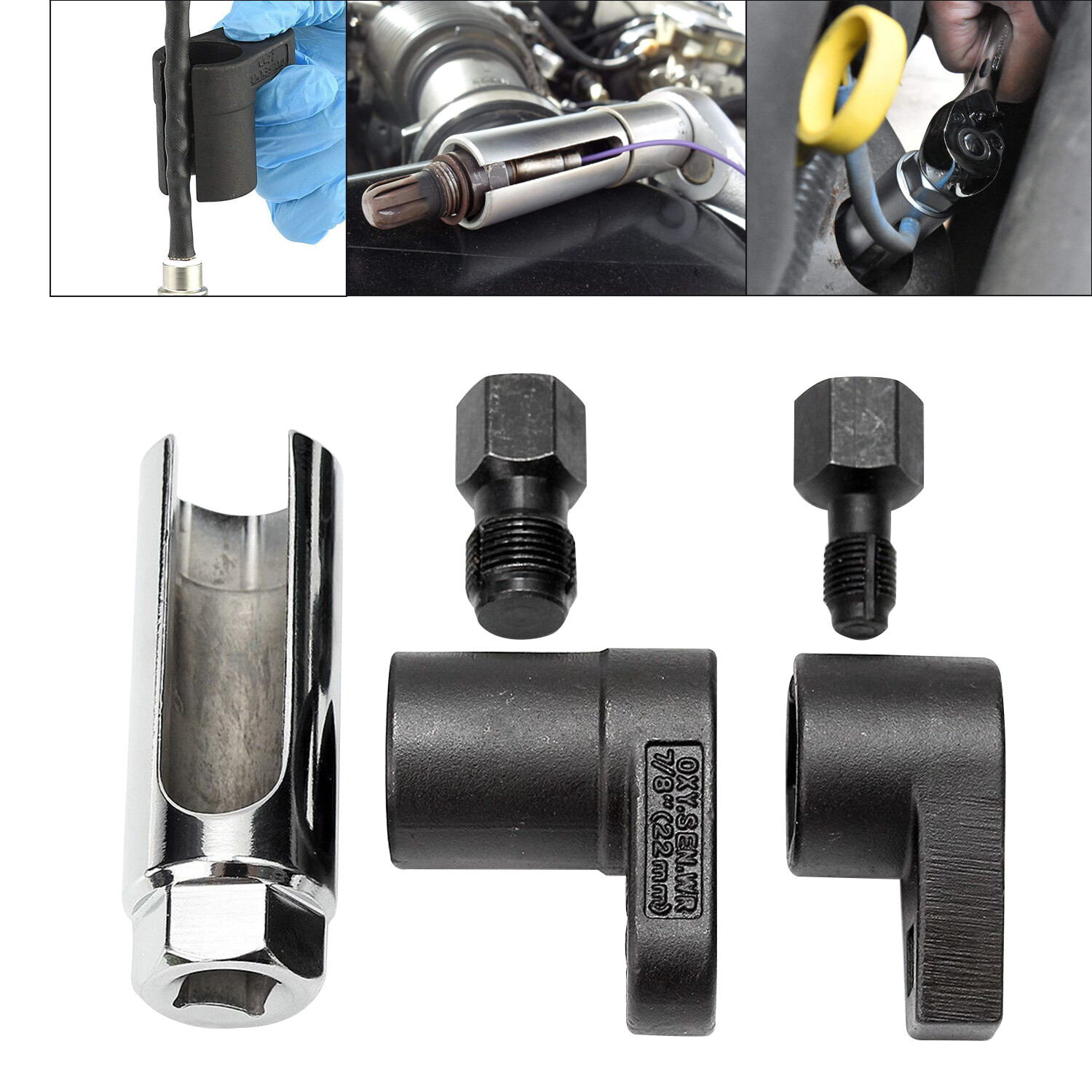 Auto Oxygen Sensor Removers 5PCS Socket Set for O2 Sensors Hex Vacuum Switches