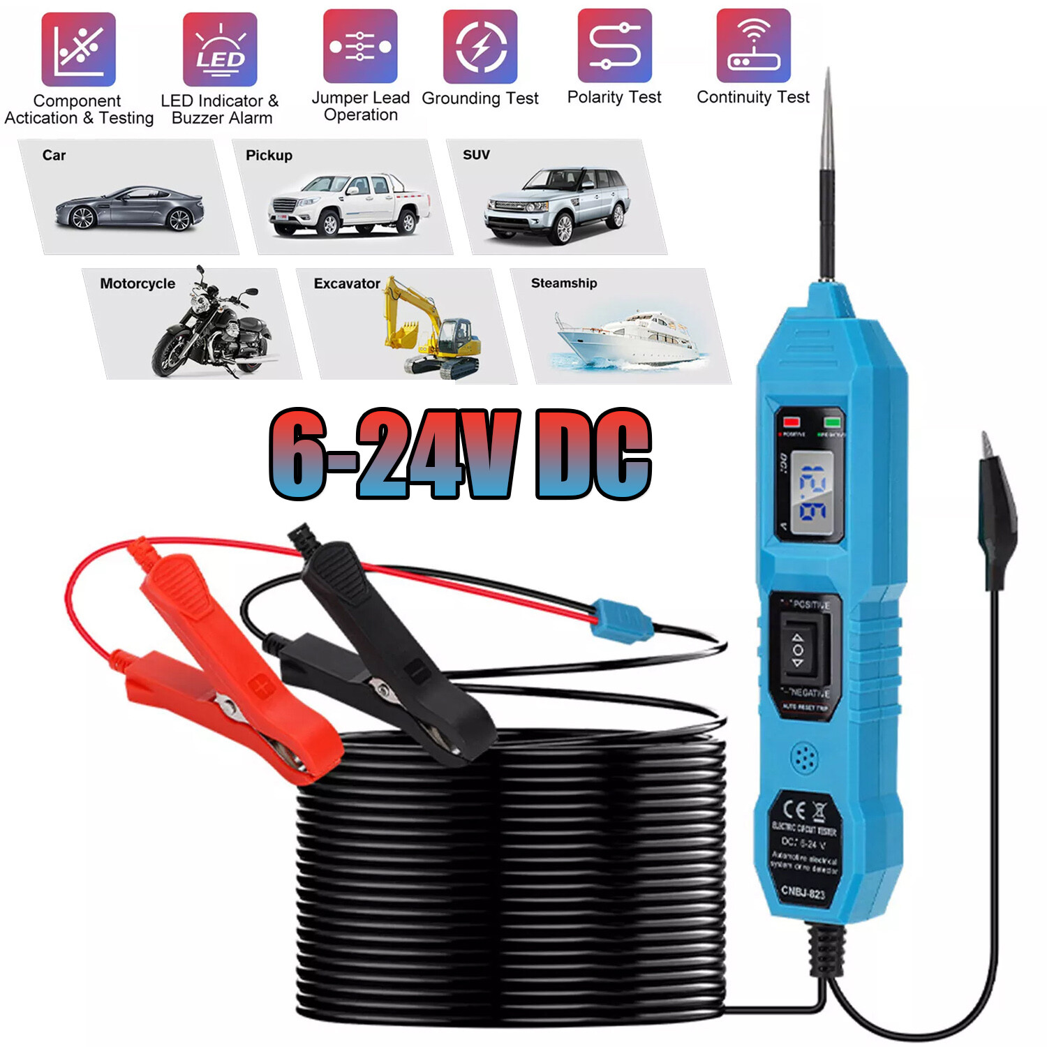 Automotive Digital Power Circuit Electrical Tester Probe Car Test Device System