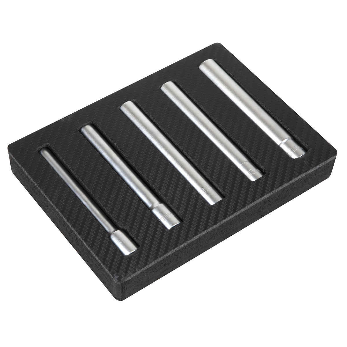 Sealey Extra-Deep Socket Set 5 Pieces 8 10 12 13 14mm 3/8″ Square Drive SX814