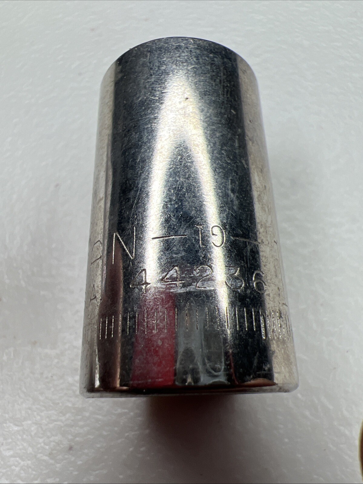 Vintage Craftsman 44236 G1 15mm 12 Point 1/2″ Drive Chrome Socket USA