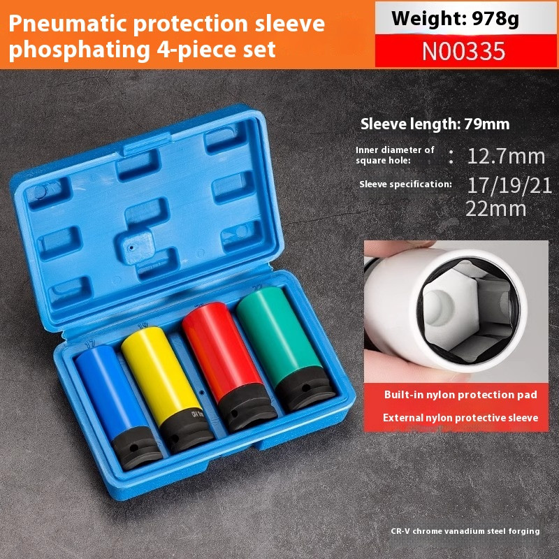 Pneumatic Tire Removal Protection Socket Set Extended Special Socket Wrench
