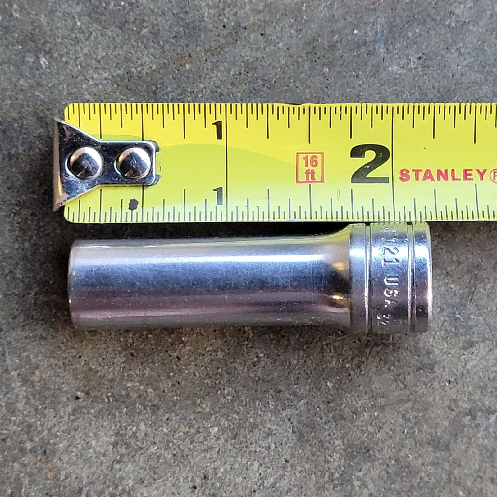 Snap-on Tools SF121 3/8″ SAE Socket 3/8″ Drive 12pt Deep Standard Chrome Socket
