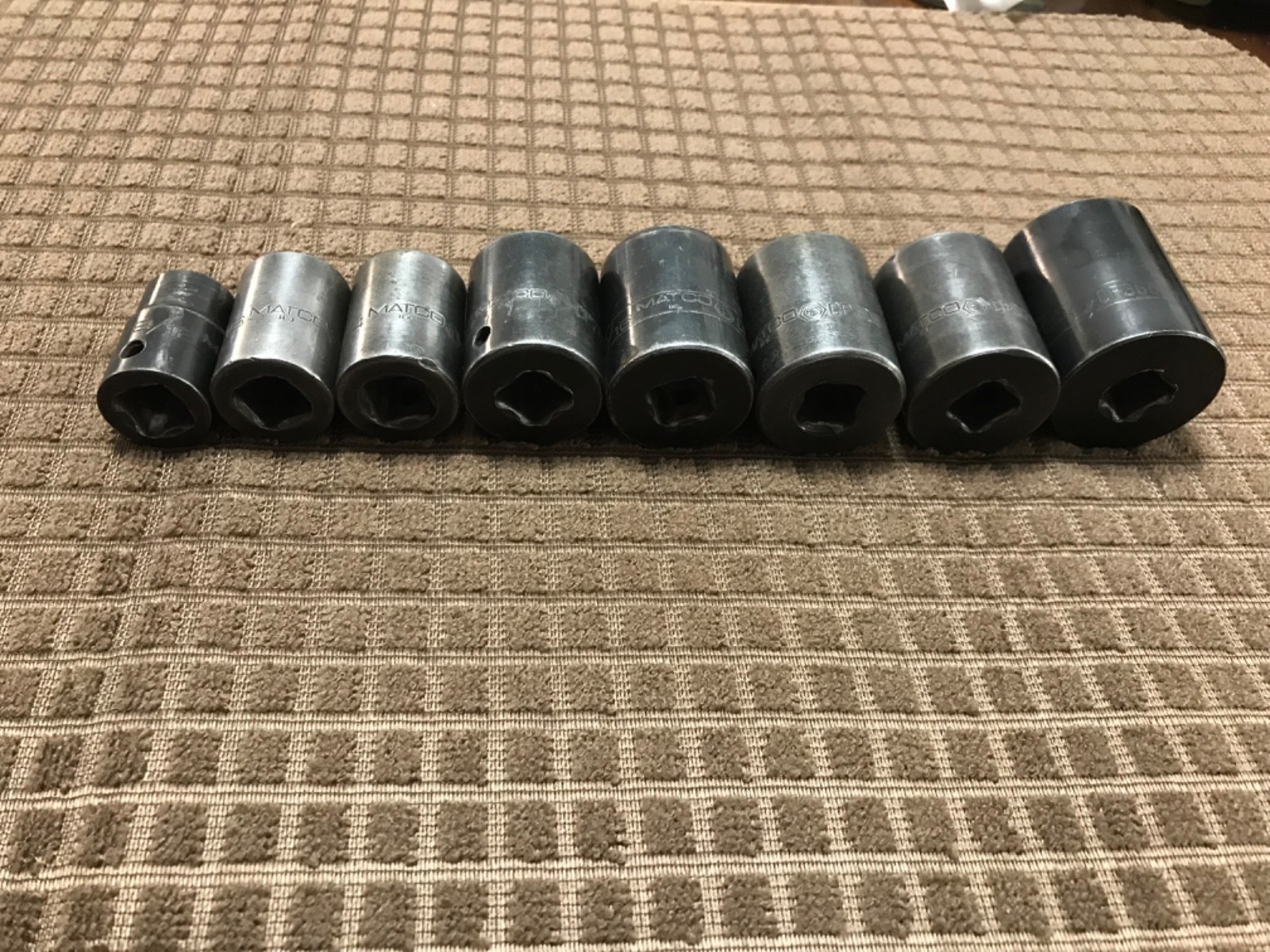 8 Pc Matco Tools Professional 1/2″ Dr 6 Pt Impact 9/16 – 1-1/8″ Socket CP Series