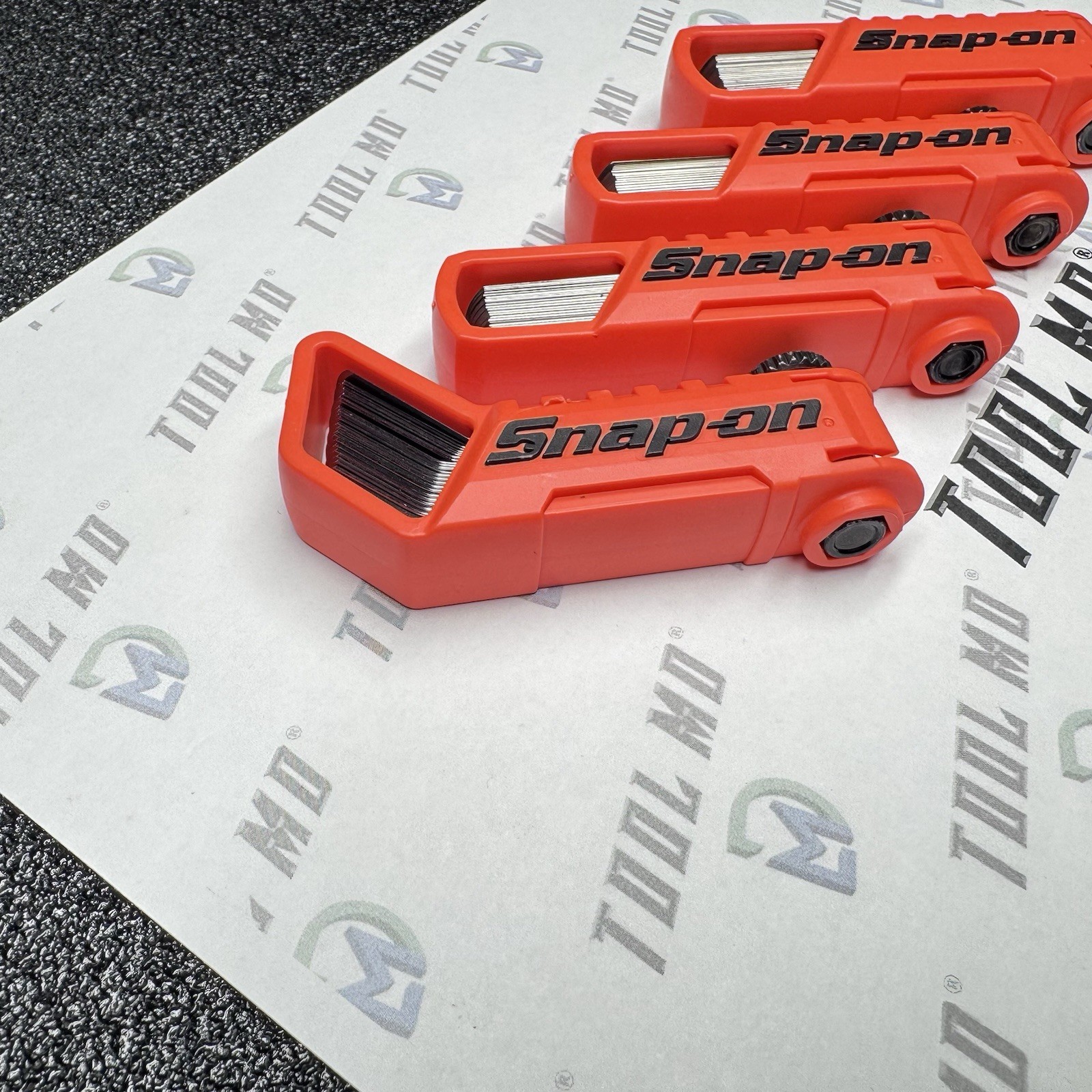 Snap-on Tools USA NEW ORANGE 4pc Offset 45° & Straight Feeler Gauge Blade Sets