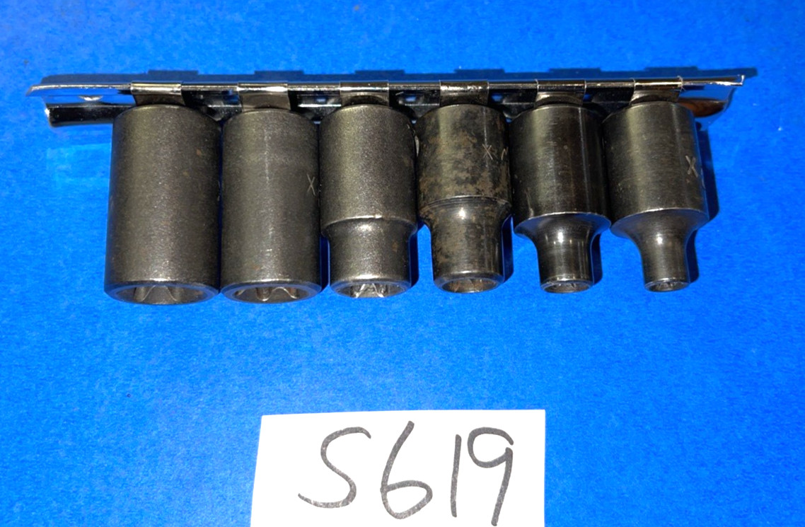 MAC TOOLS 6 PIECE 3/8 DRIVE INSIDE TORX SOCKET DRIVER SET E6-E16