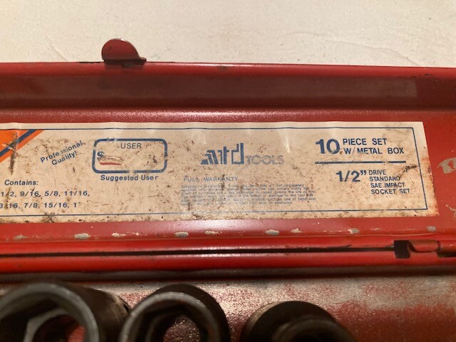 JAPAN QUALITY – ATD TOOLS 1/2″ DRIVE 6 POINT IMPACT SOCKETS (7) – FREE SHIP
