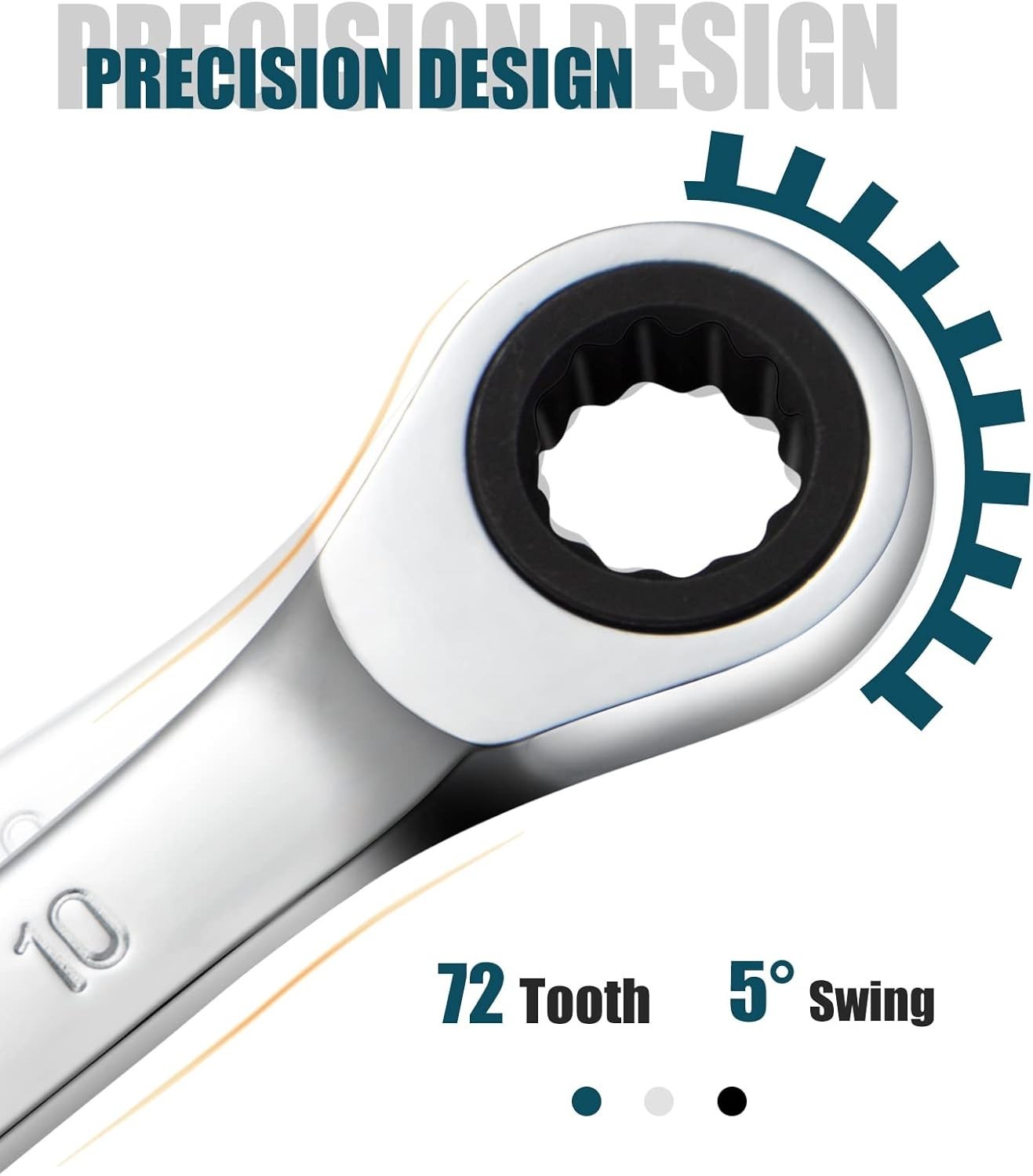 SORAKO Ratcheting Combination Wrench Industrial Grade Cr-V Steel Gear (A-10mm Me