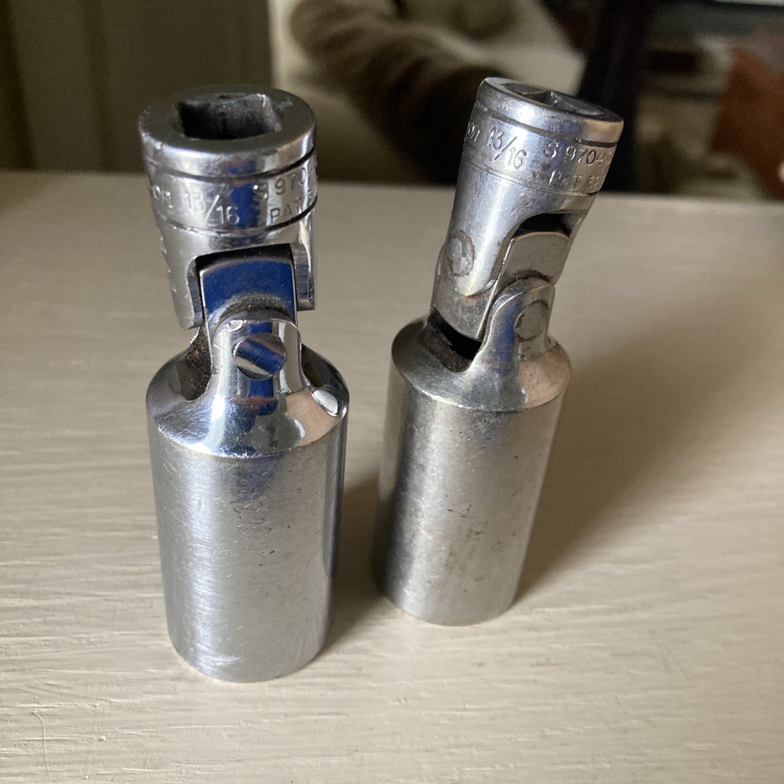 TWO Snap On Swivel Tools Both 13/16 S9704 CFU Made In USA (initials engraved)