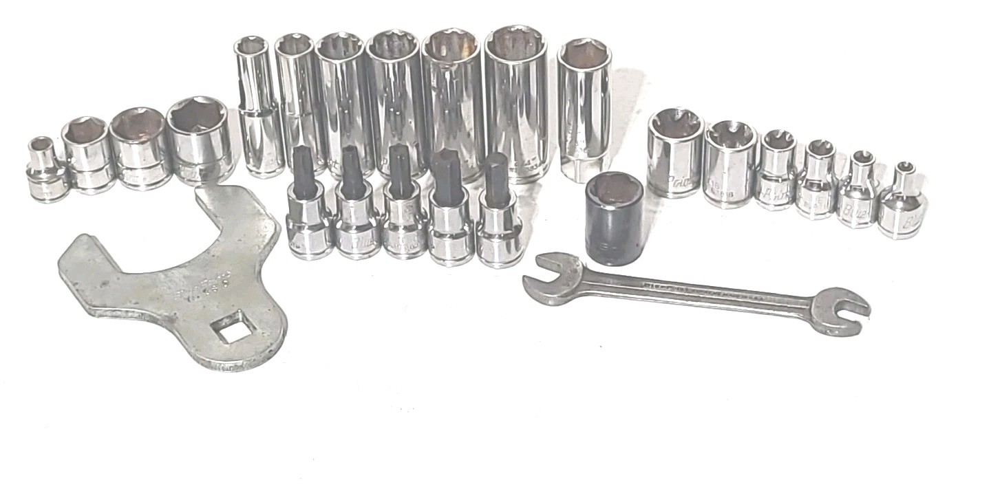 BLUE POINT by SNAP ON 25 Piece 3/8″ Dr Socket Sets Wrench USA MADE TOOLS